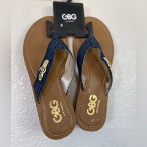 GBG Los Ángeles women denim blue sandals